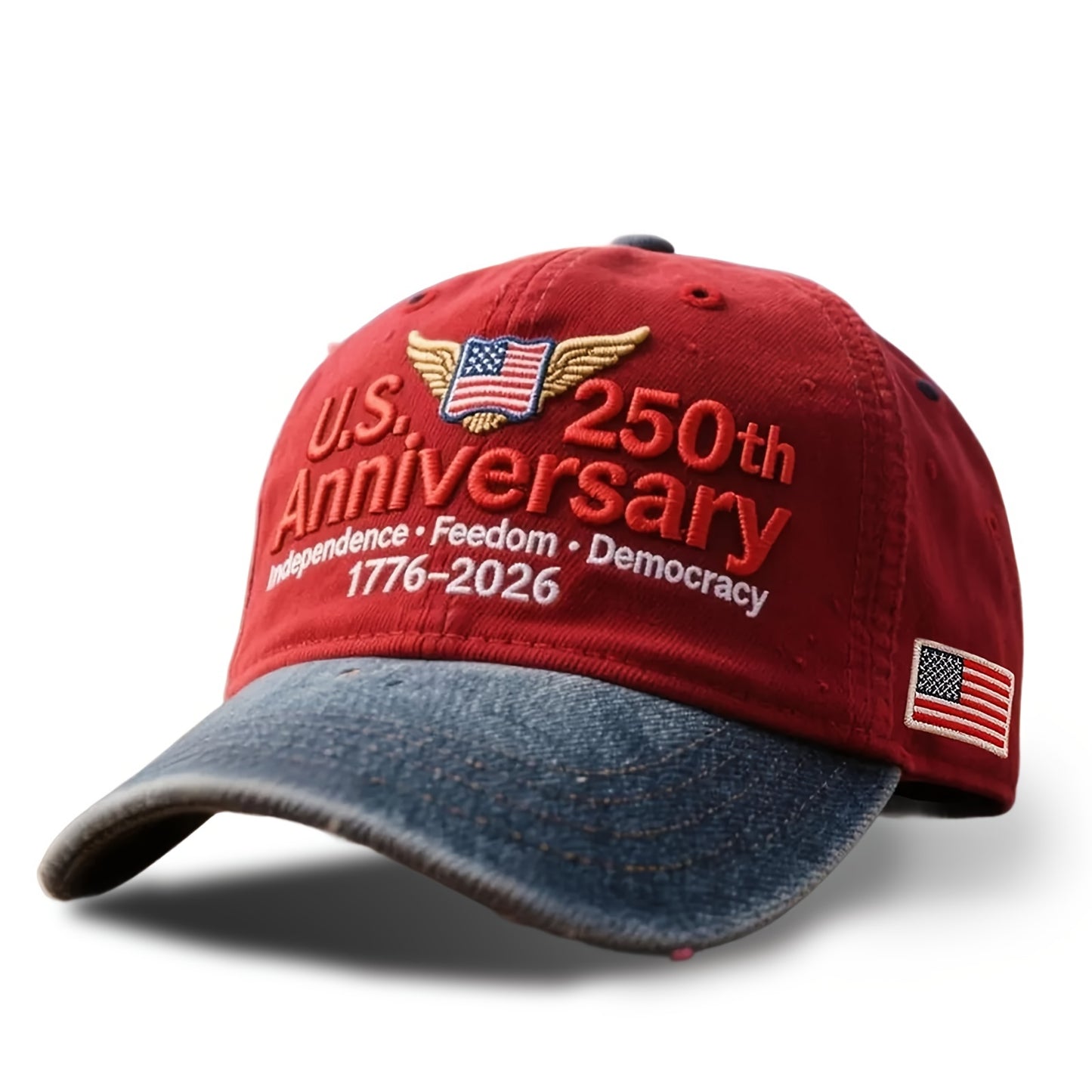 2pcs USA Patriotic Baseball Caps 250th Anniversary of Independence