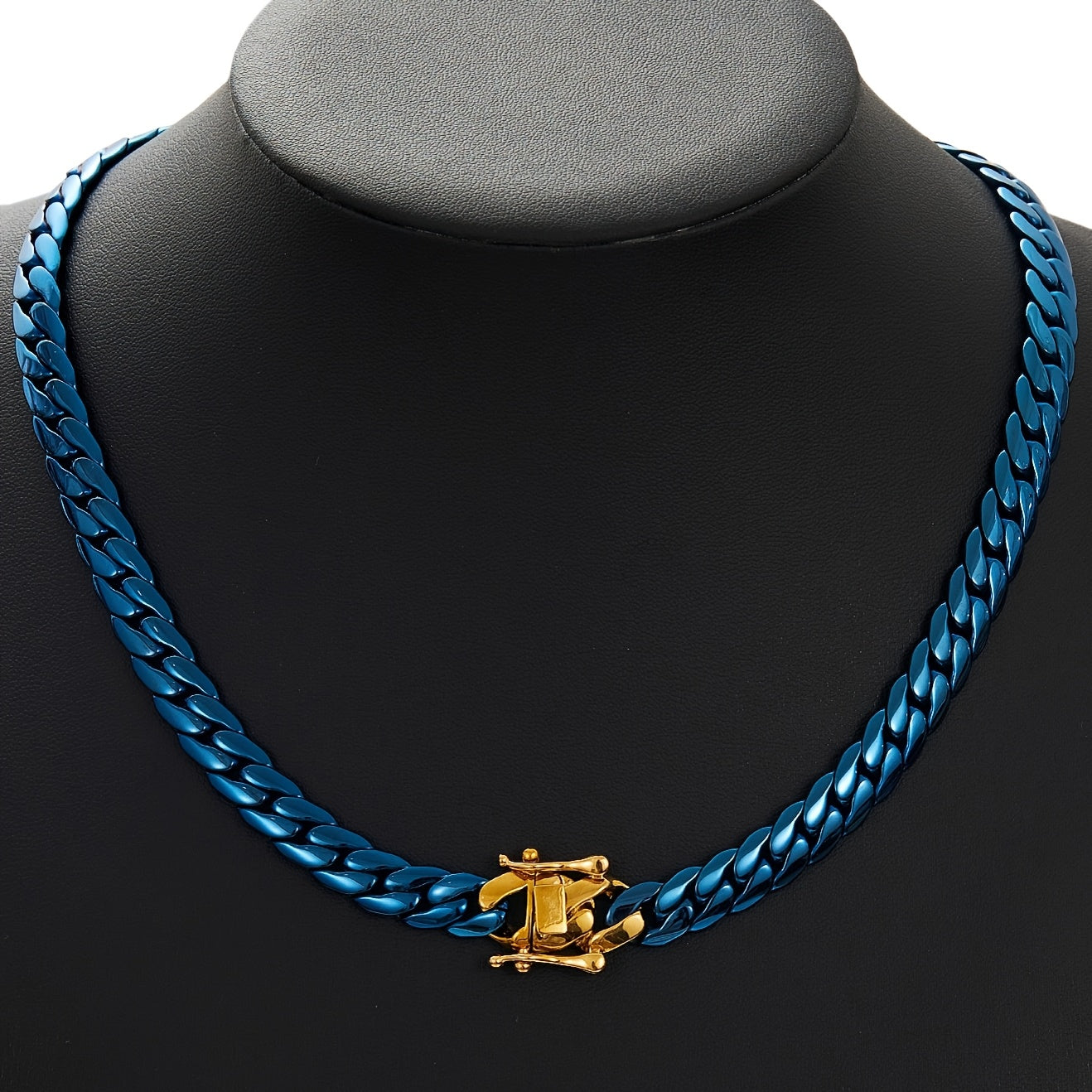Stainless Steel Lock Buckle Bracelet Necklace Hip Hop Jewelry