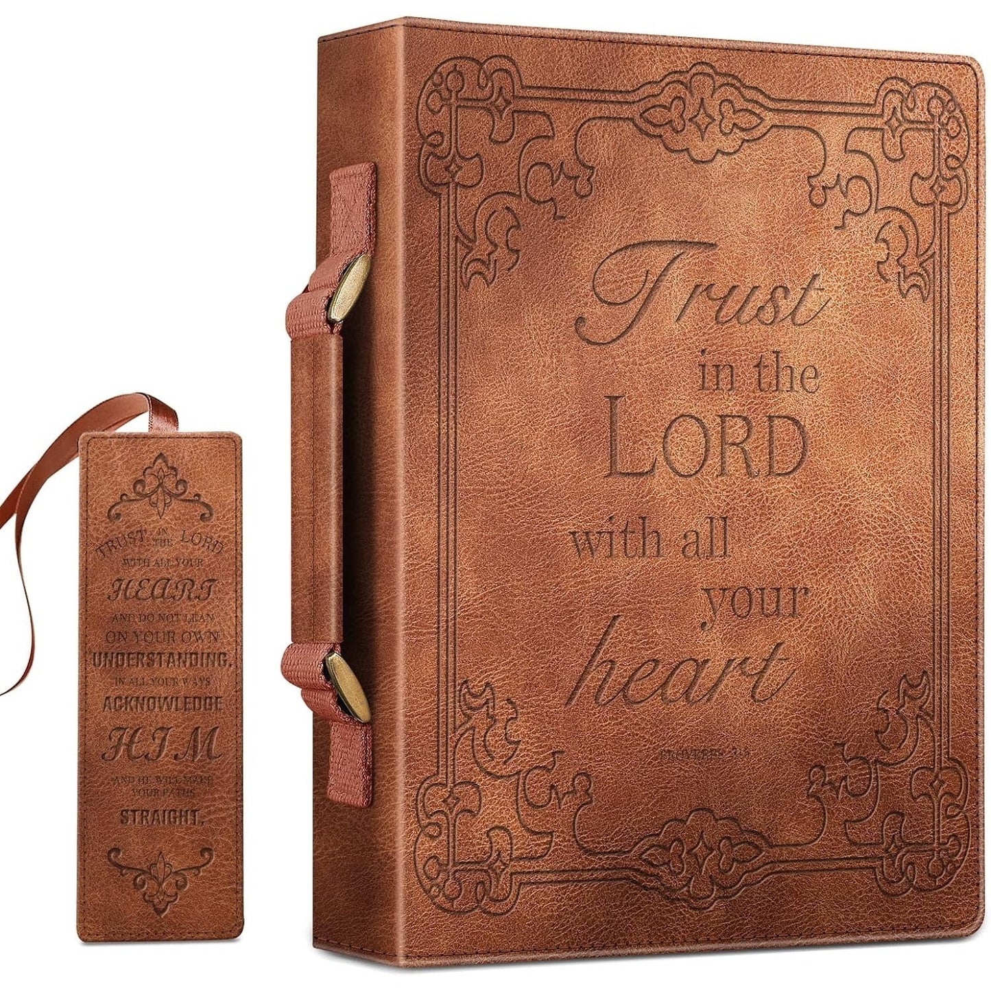 FINPAC Classic Bible Cover Large PU Leather Church Bag Durable and Stylish Design