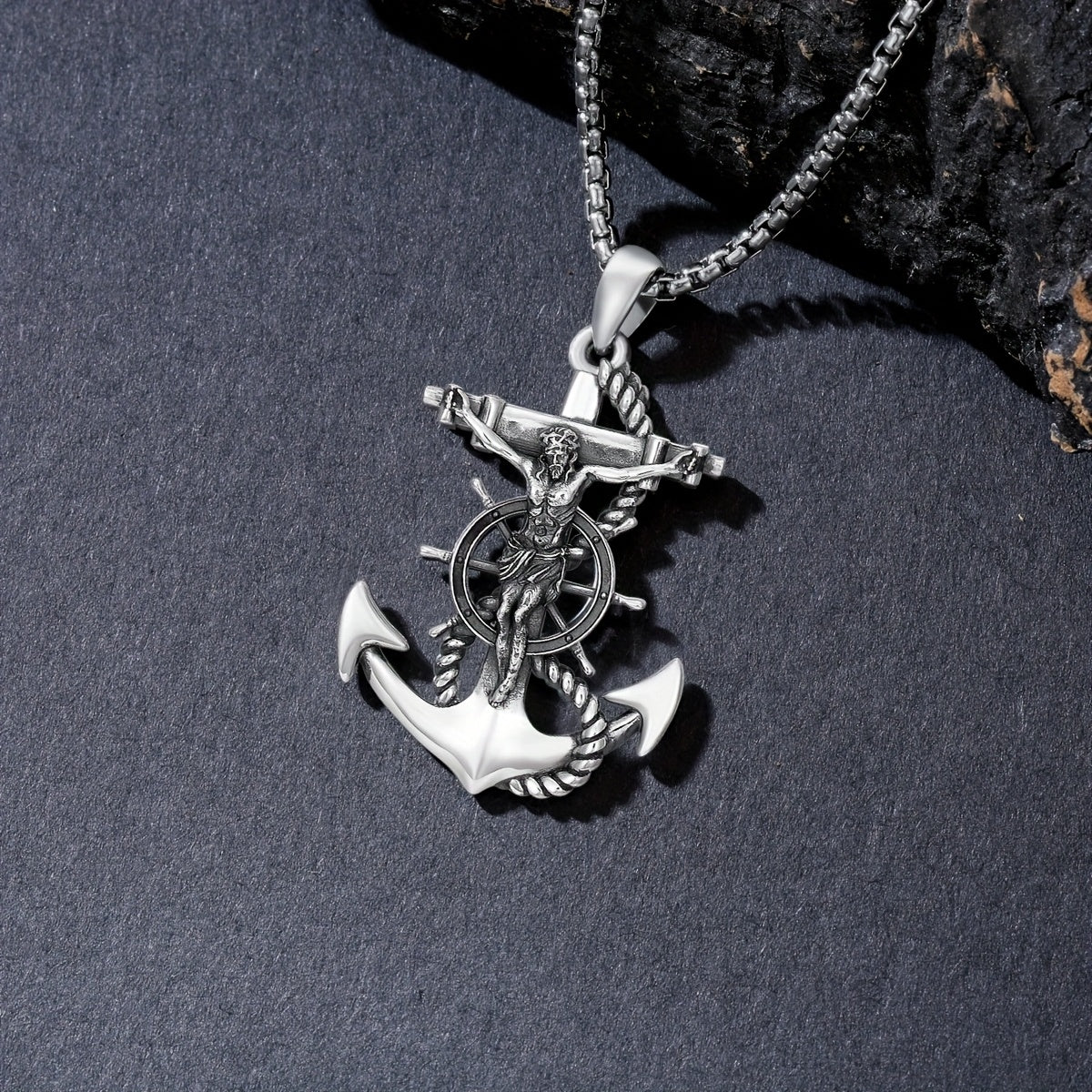 Jesus Necklace for Men and Women 925 Sterling Silver