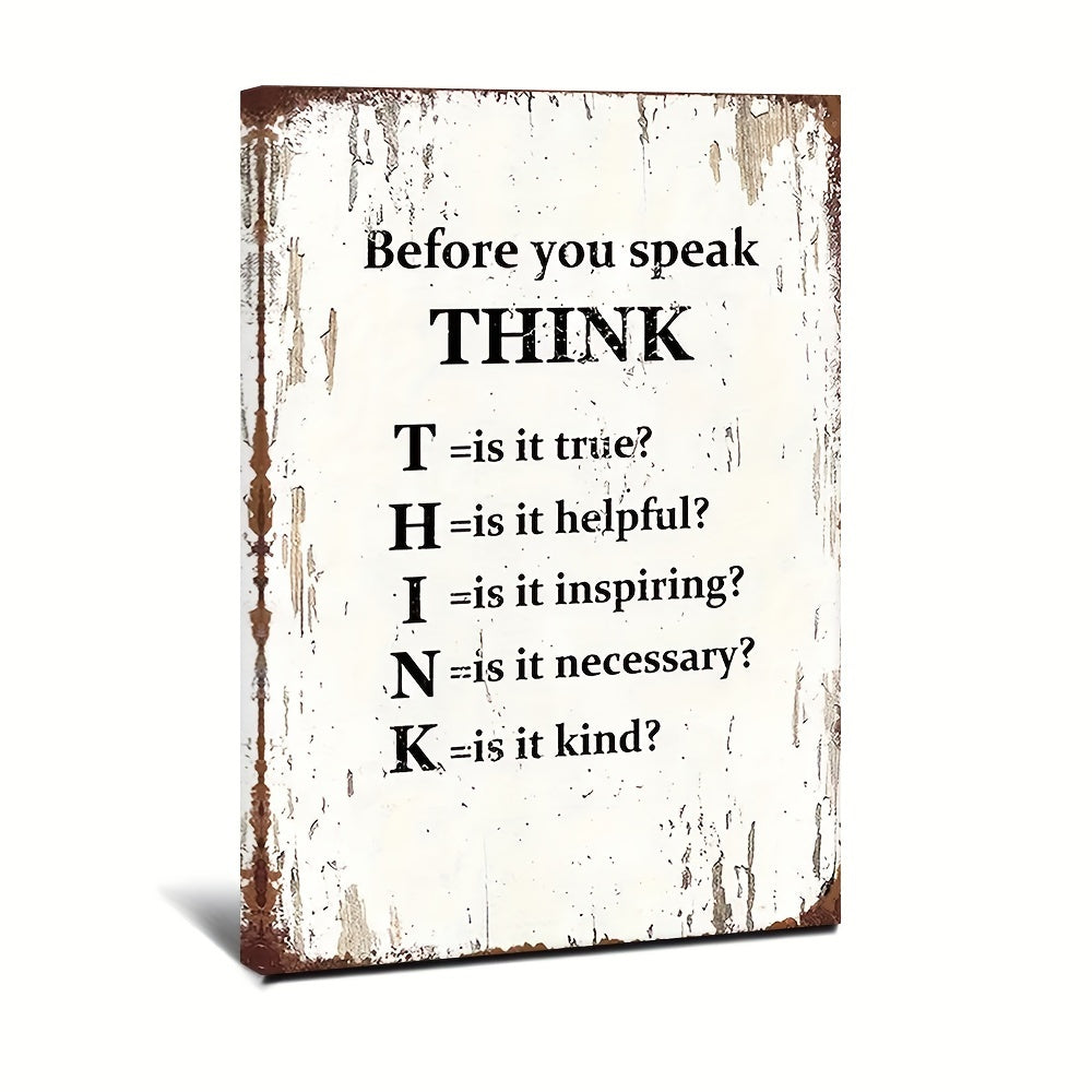 Motivation Quotes Wooden Framed Canvas Painting Wall Decor