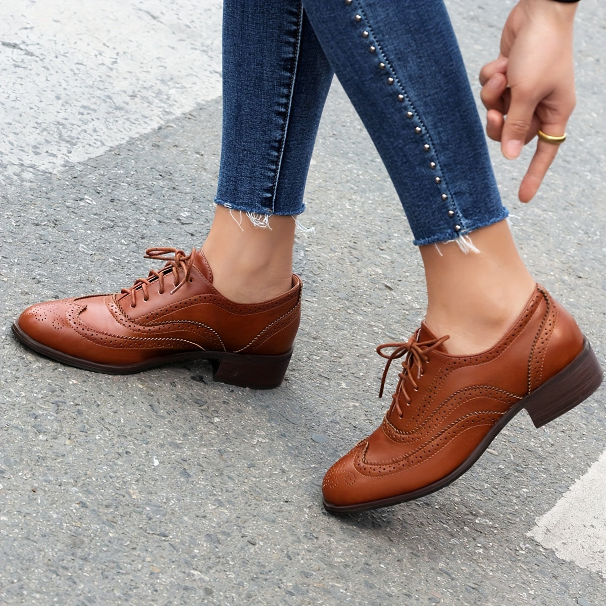 Women's Fashion Classic Oxford Lace Up Shoes
