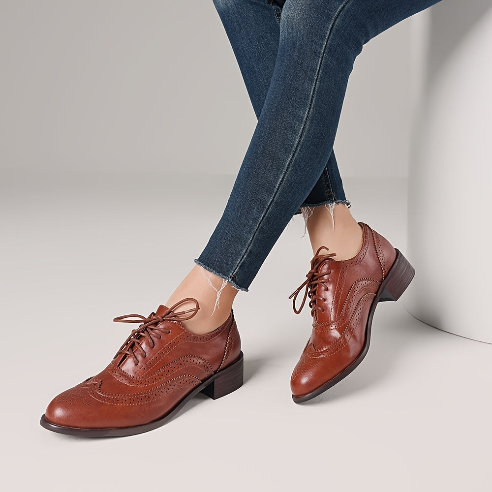 Women's Lace Up Oxford Dress Shoes Wingtip