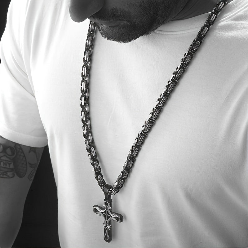 2pcs Vintage Men's Fashion Necklace Set