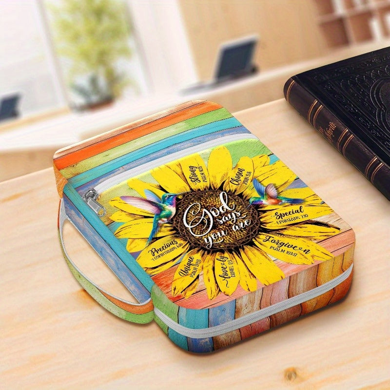 Sunflower Bible Case for Women Inspirational Design and Organizer