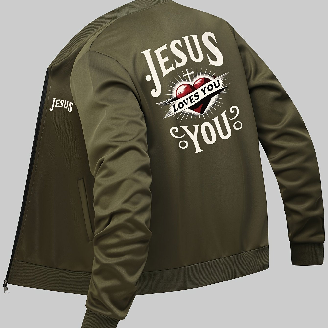Mens Zip Up Baseball Collar Jacket Regular Fit Outerwear