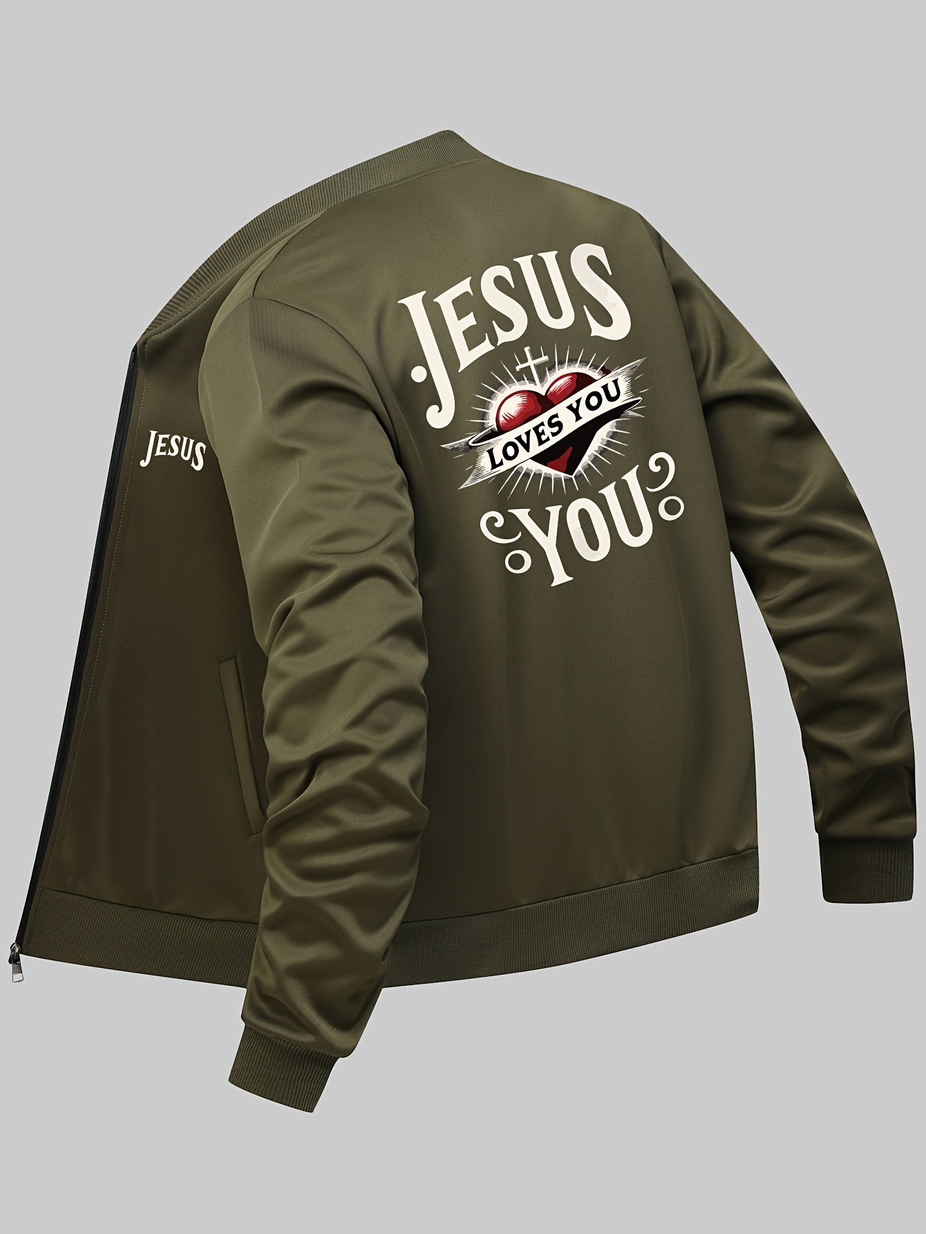 Mens Zip Up Baseball Collar Jacket Regular Fit Outerwear