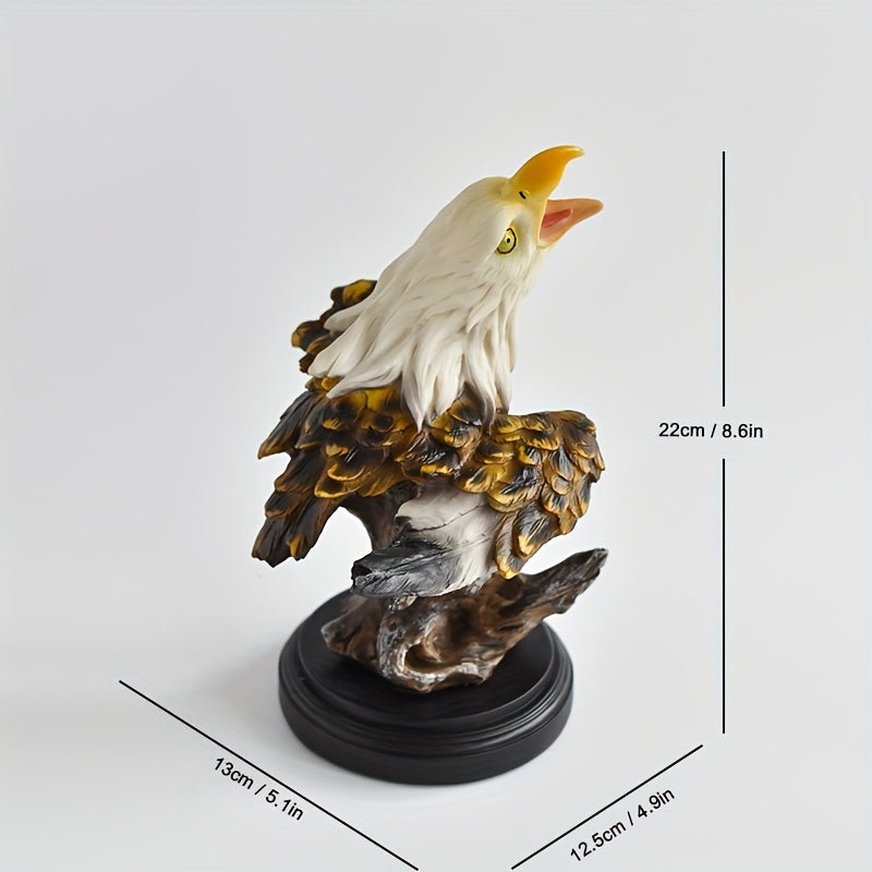 In His Divine Power Majestic Eagle Resin Statue Home Decor
