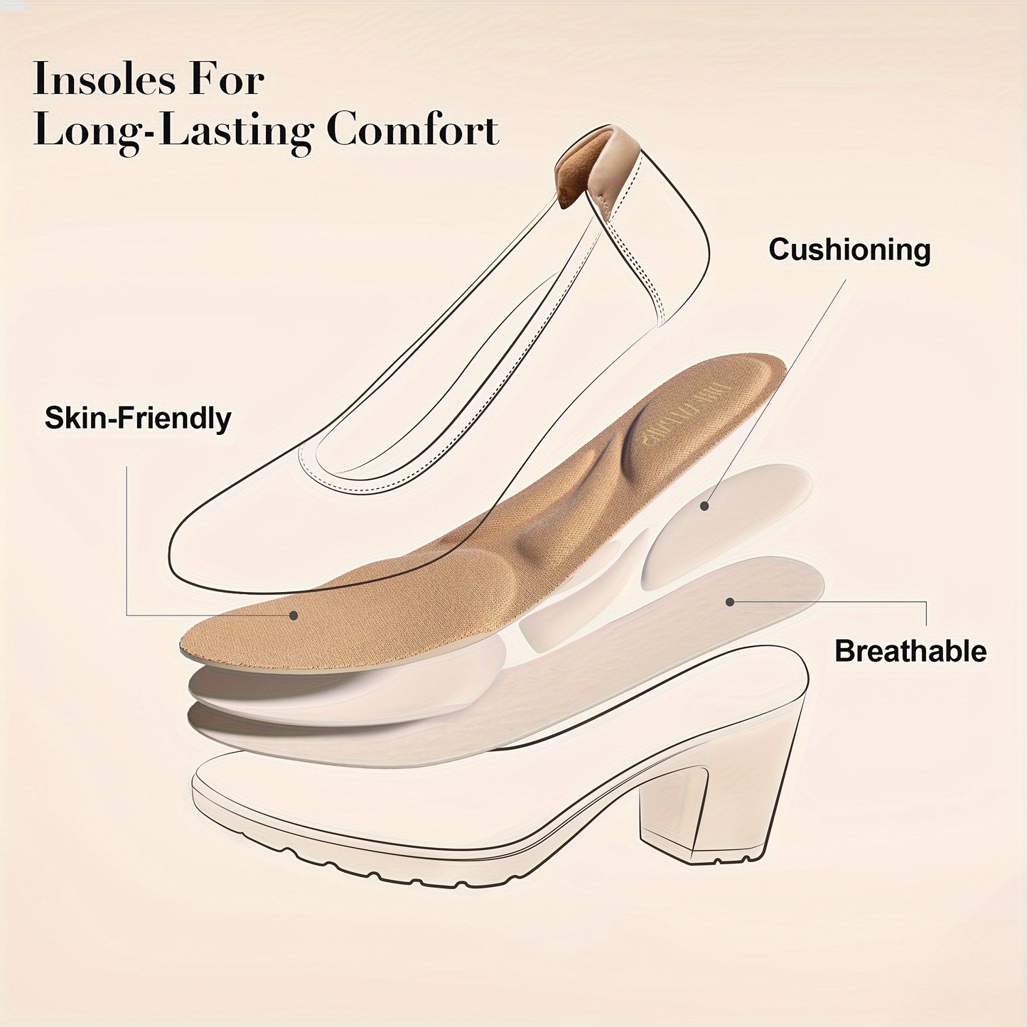 Low Heel Comfort Queen Shoes Soft Round Toe All Season Block Heel