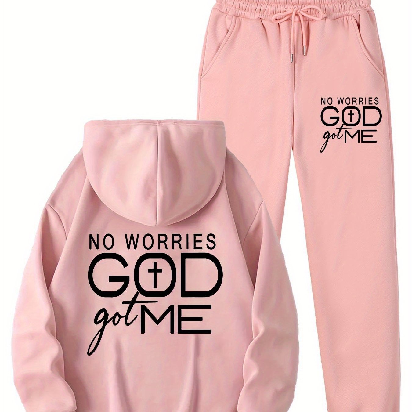 In His Divine Power No Worries God Got Me Hoodie Set