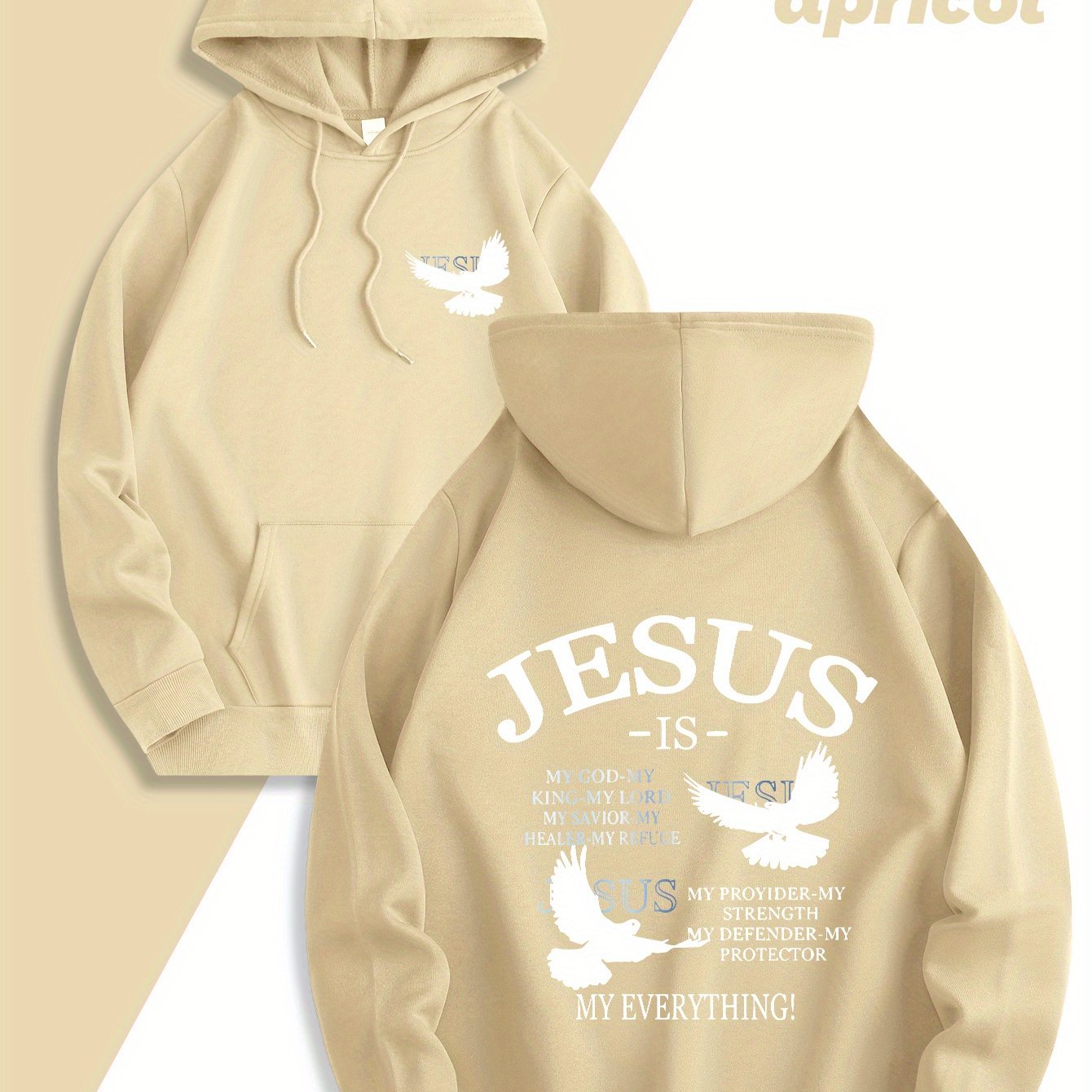 Divine Power Jesus and Dove Graphic Hoodie Unisex Gift