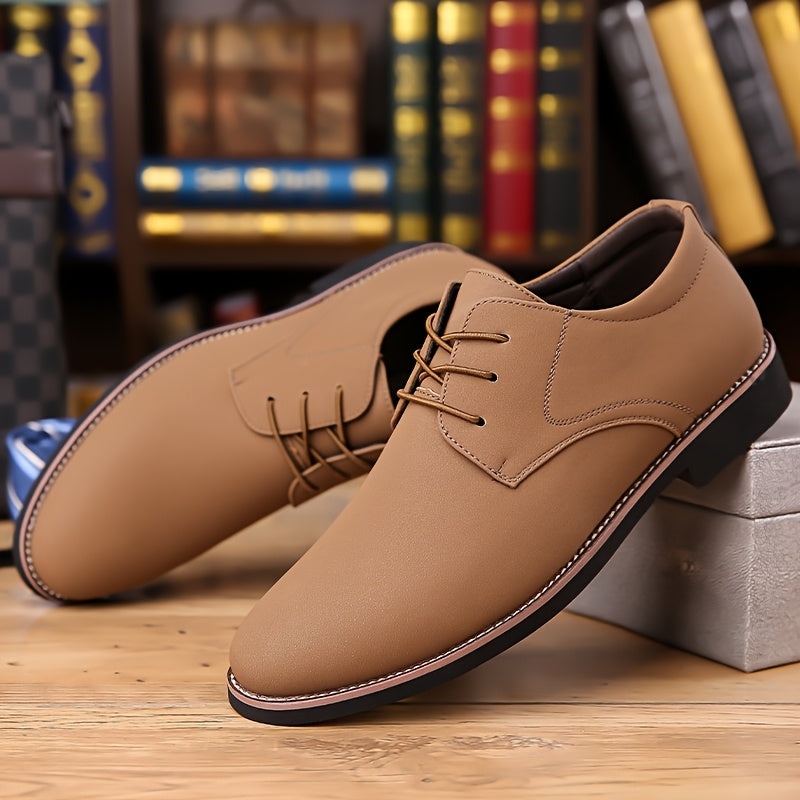 Men's Round Toe Oxfords Dress Shoes With Rubber Sole