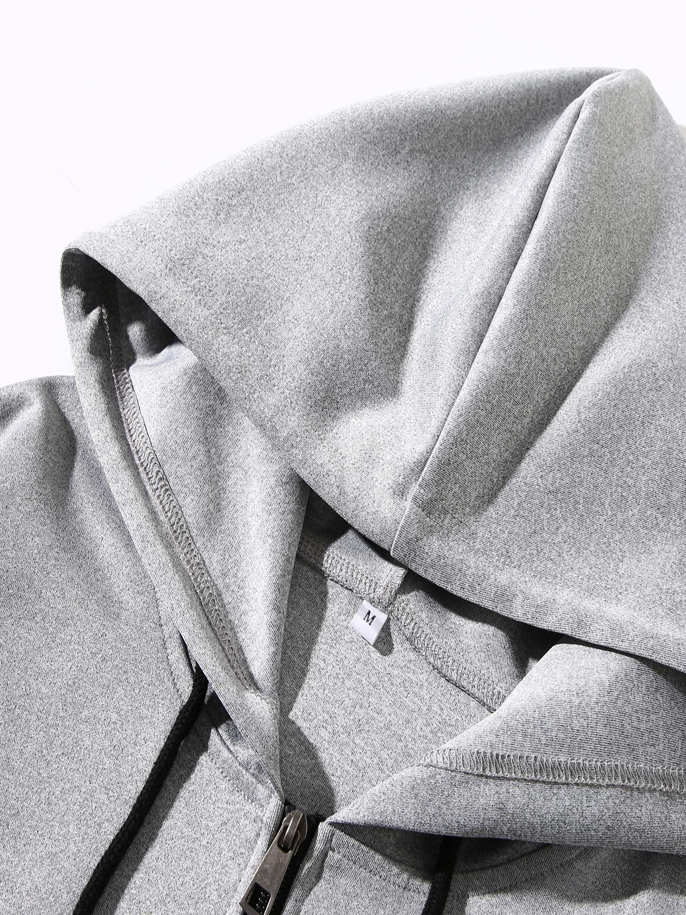 Mens Casual Hooded Polyester Jacket With Jesus Print