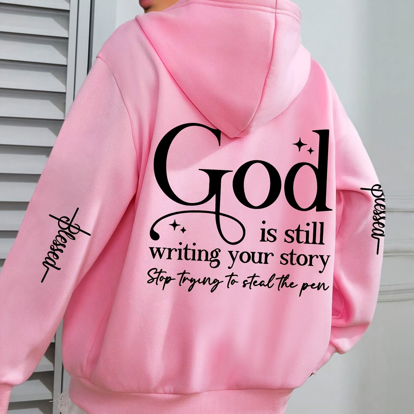 GOD Slogan Hoodie Pullover Hooded Sweatshirt Casual IHDP