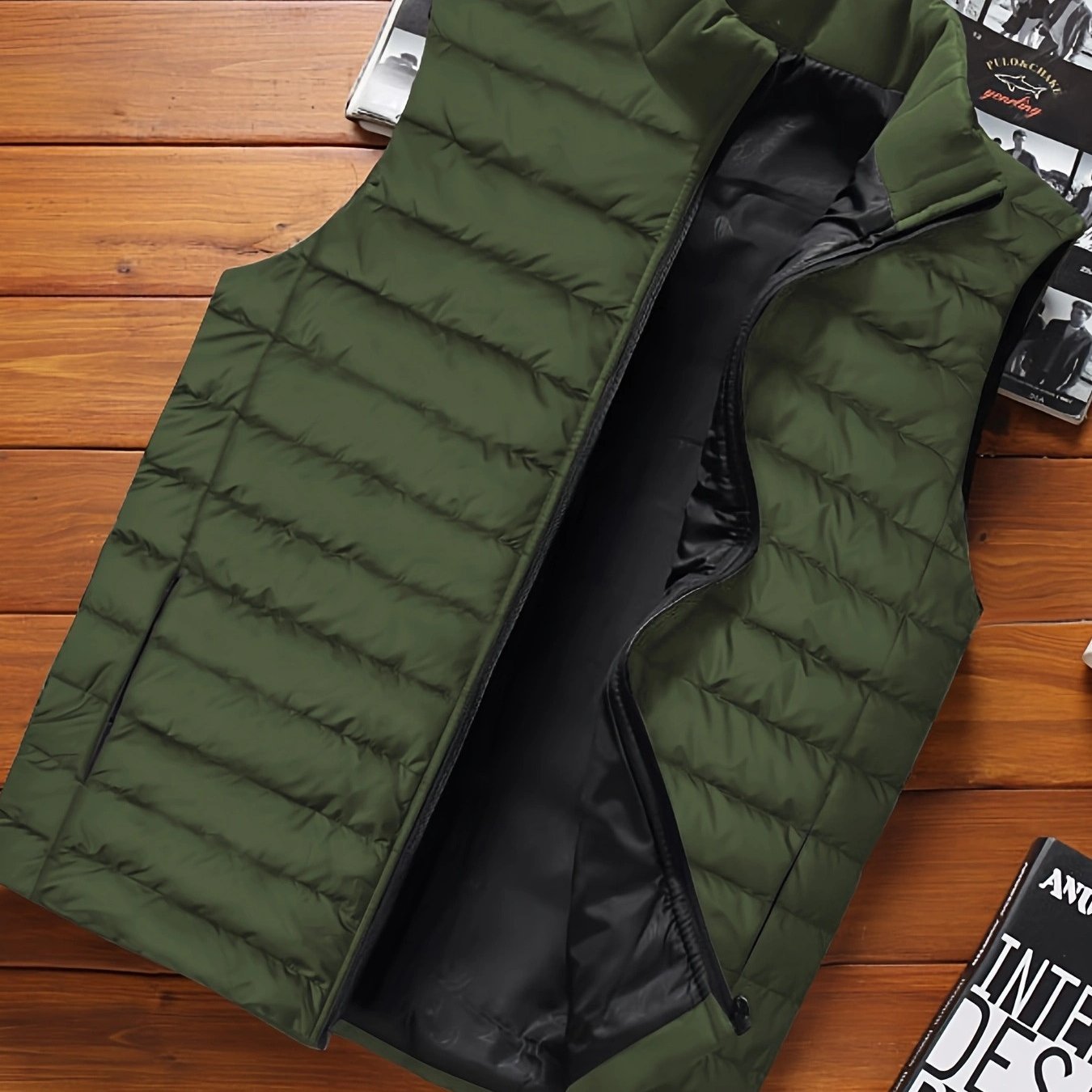 Lightweight Windproof Mens Sleeveless Padded Vest For Hiking