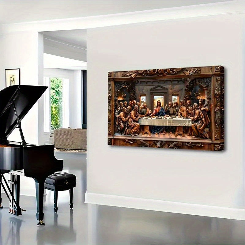 Wooden Framed The Last Supper Canvas Art Print