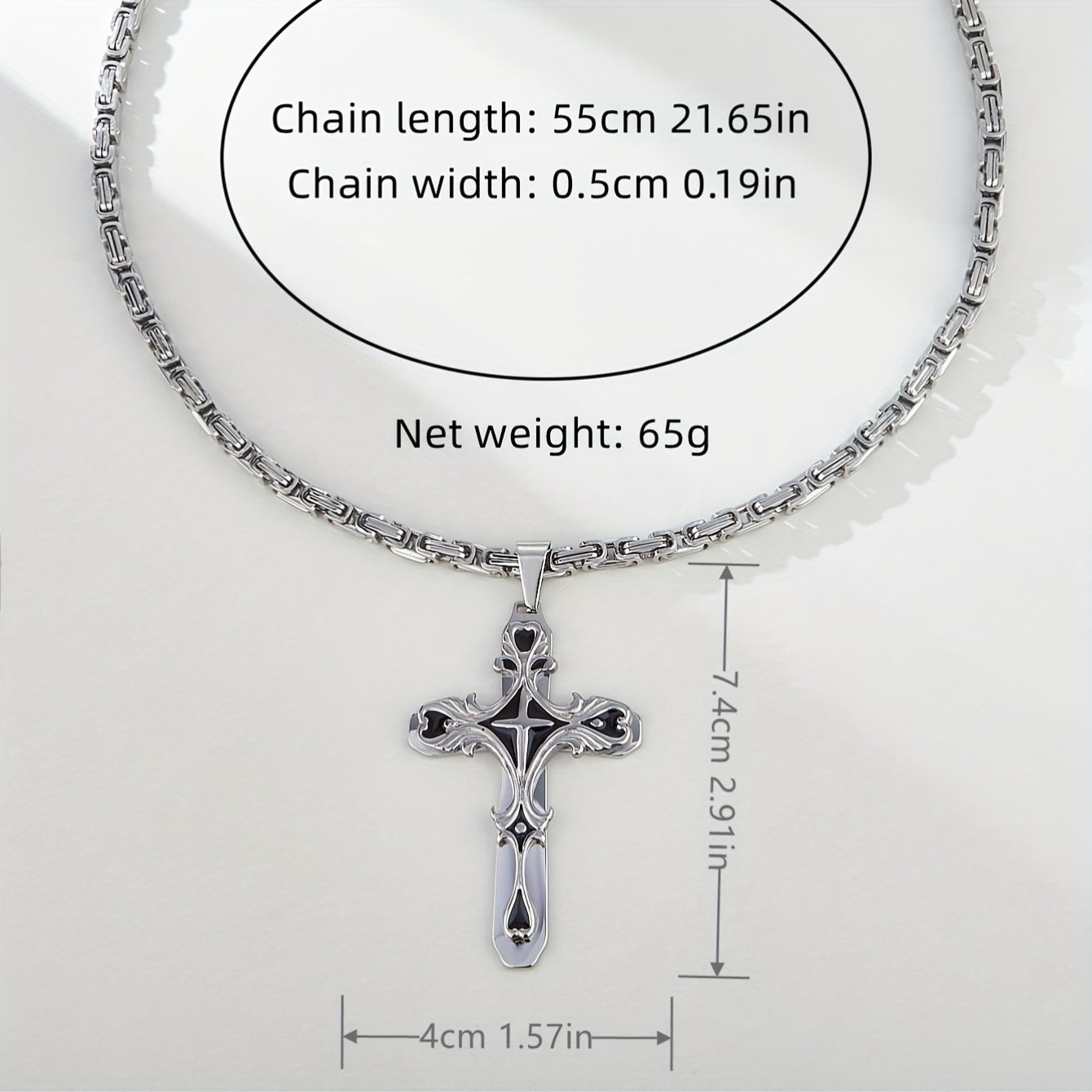 Stainless Steel Cuban Chain Necklace and Bracelet Set