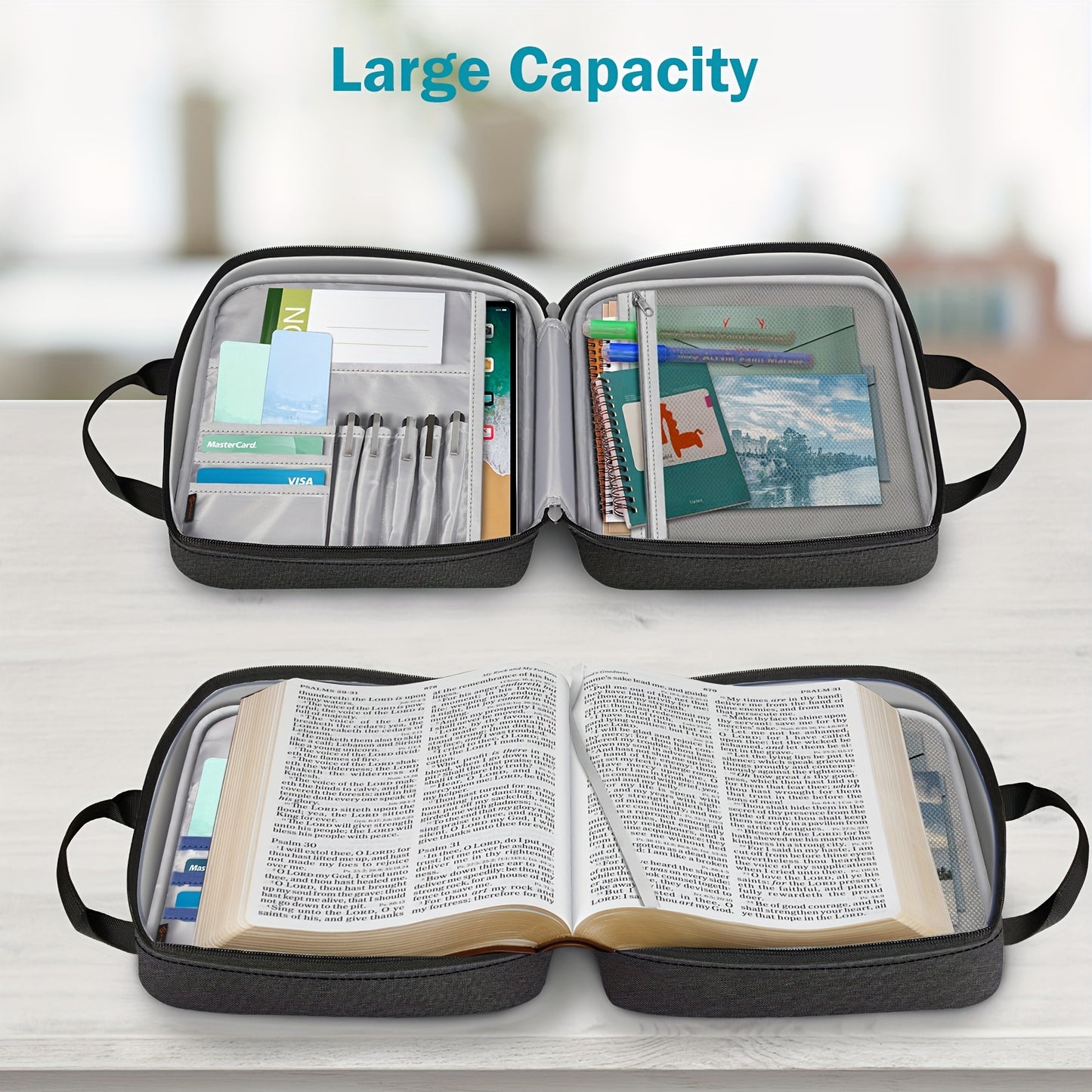 Bible Carrying Book Case With Detachable Shoulder Strap