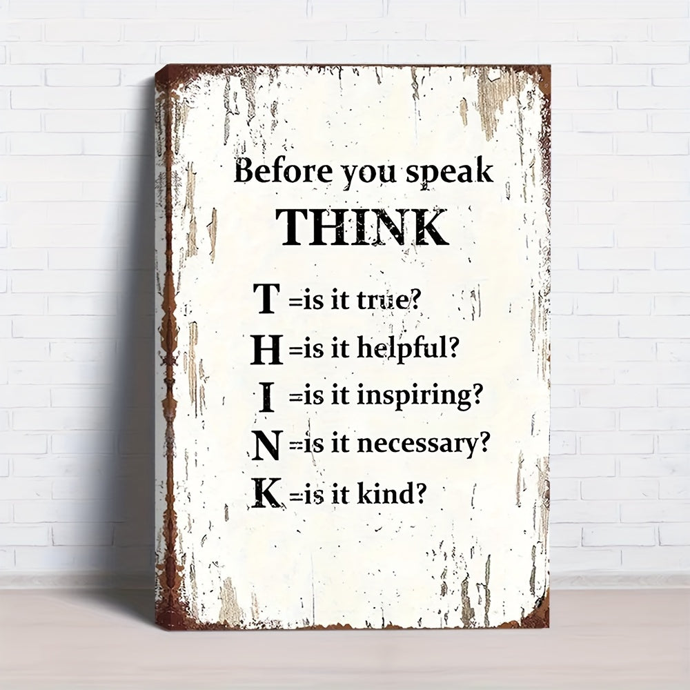 Motivation Quotes Wooden Framed Canvas Painting Wall Decor