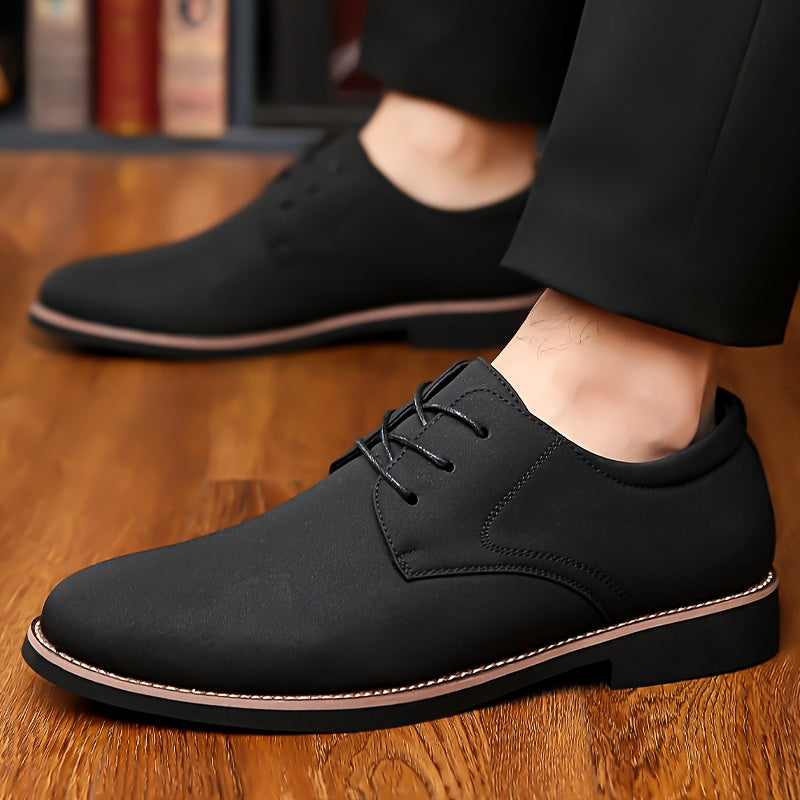 Men's Round Toe Oxfords Dress Shoes With Rubber Sole