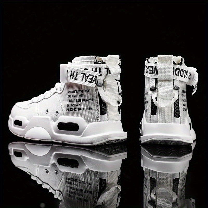 Fashionable High Top Men's Basketball Shoes Sports Leisure Walking Shoes
