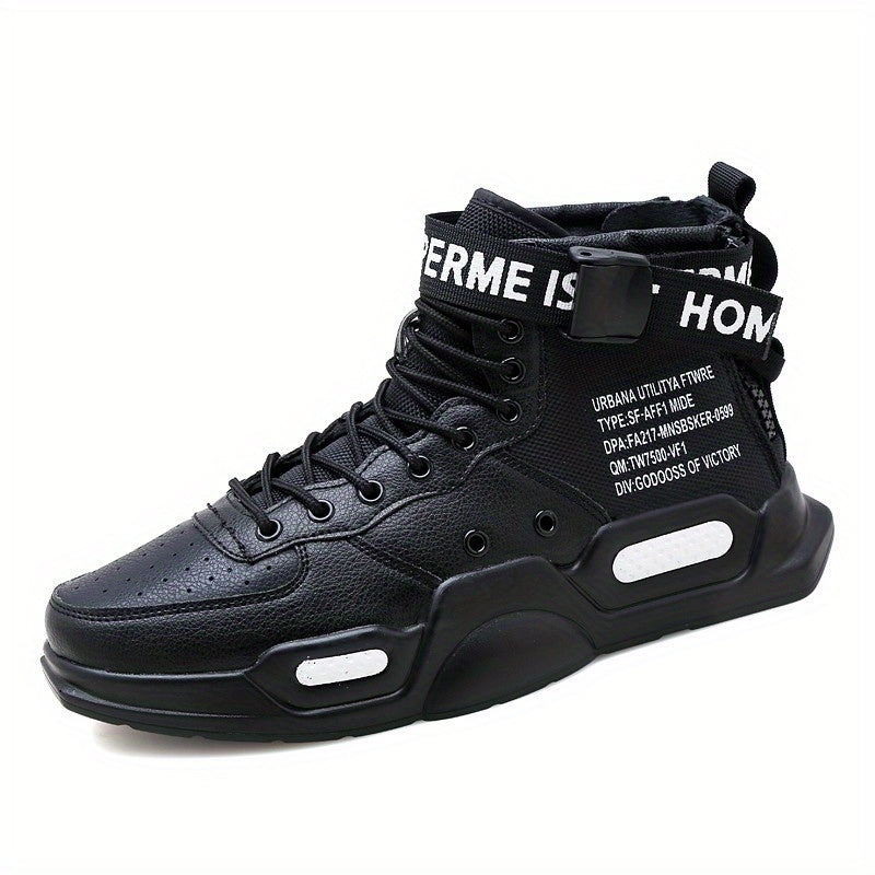 Fashionable High Top Men's Basketball Shoes Sports Leisure Walking Shoes