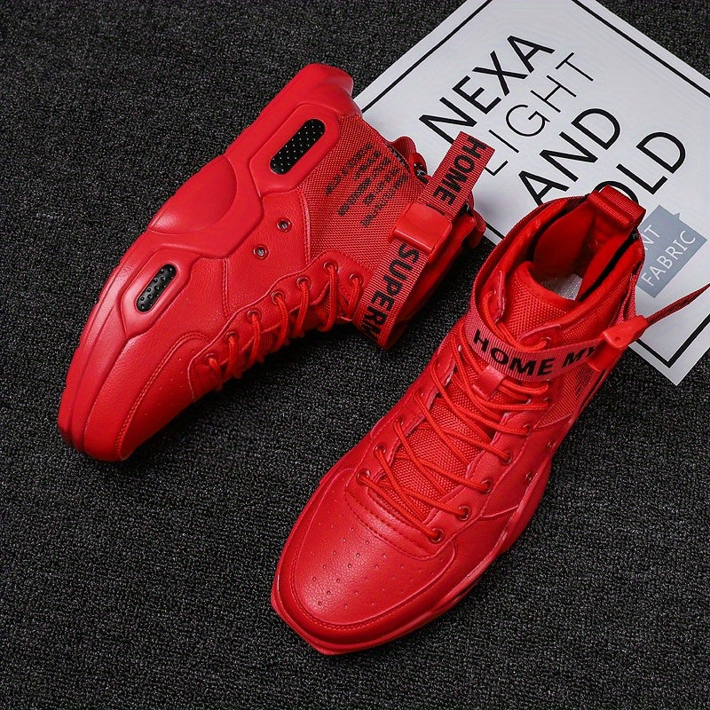 Fashionable High Top Men's Basketball Shoes Sports Leisure Walking Shoes