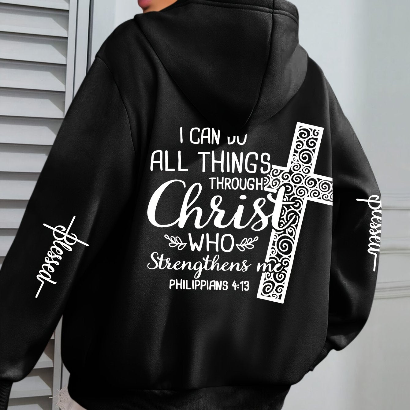IHDP Inspirational Christ Hoodie For Women Front Pocket