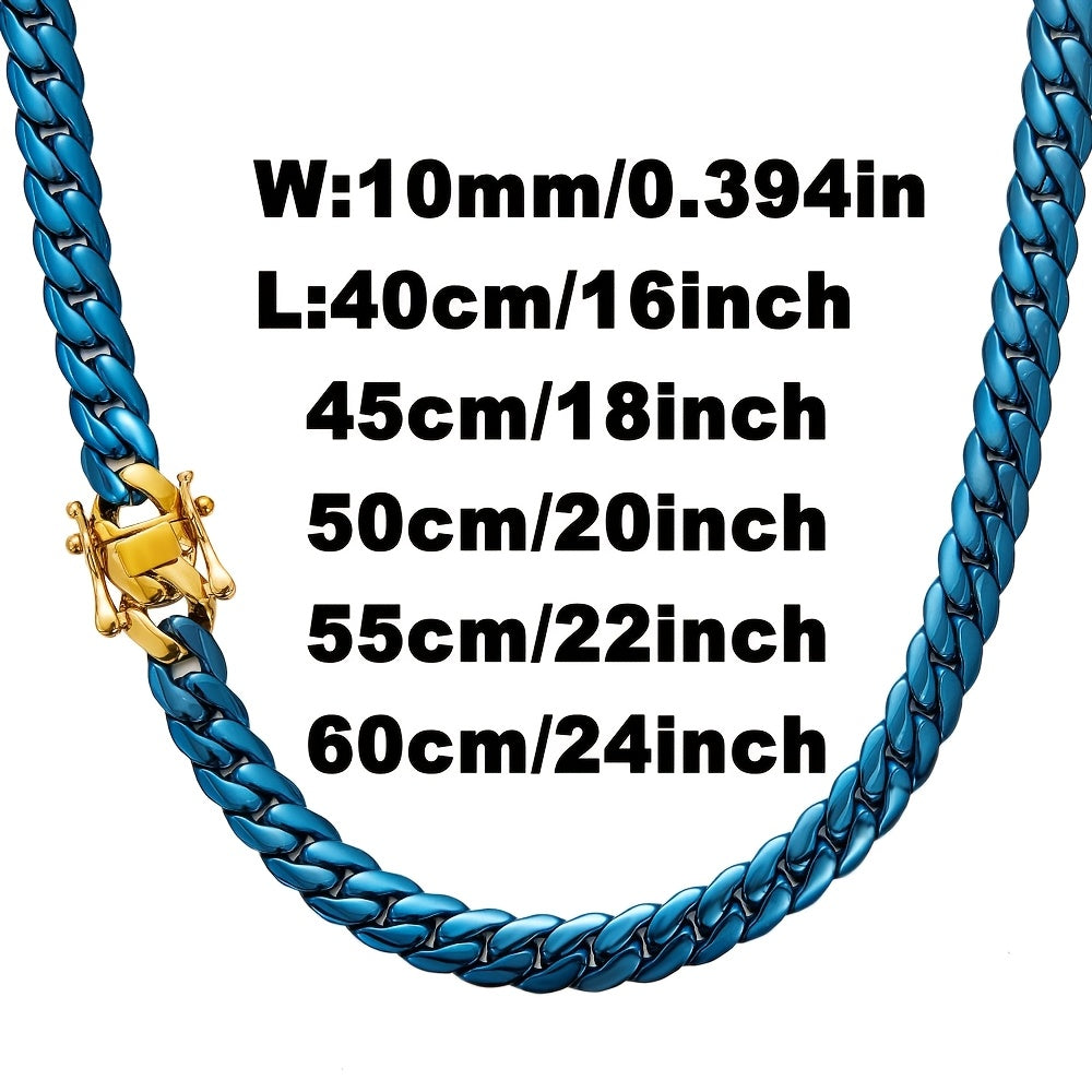 Stainless Steel Lock Buckle Bracelet Necklace Hip Hop Jewelry