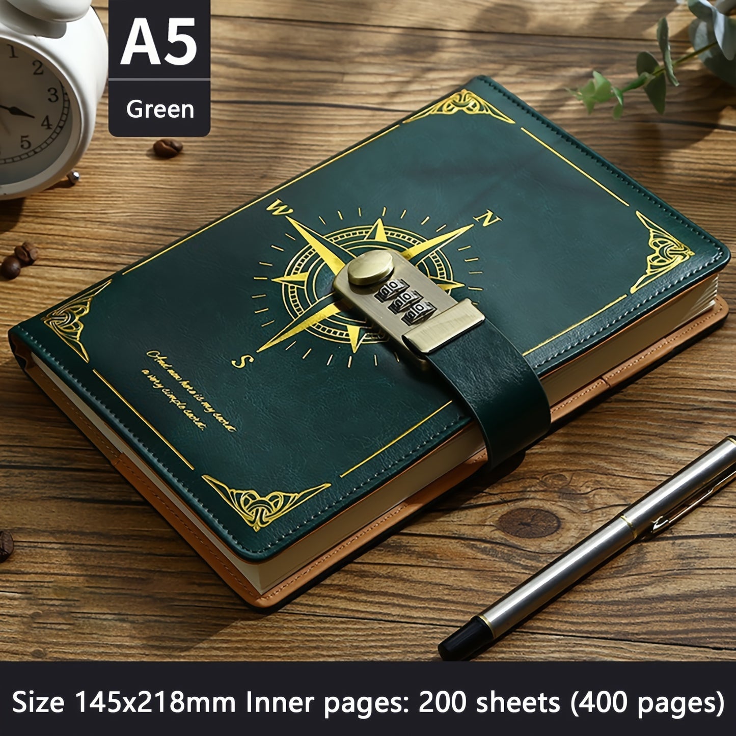 Retro Password Diary With Lock For Girls And Women