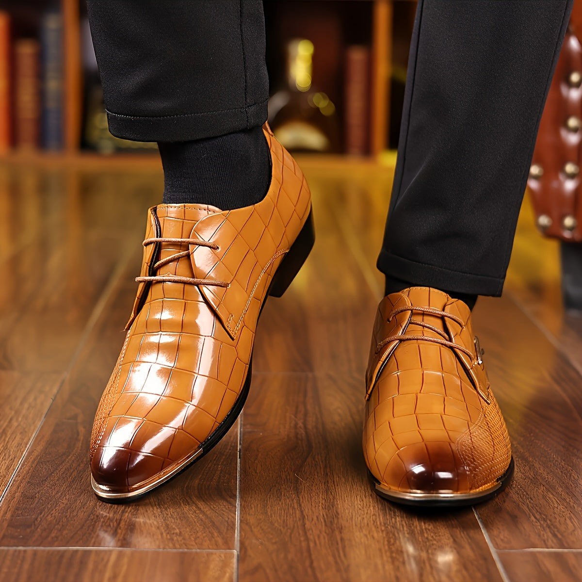 Mens Premium Oxford Shoes Classic Formal Dress Footwear
