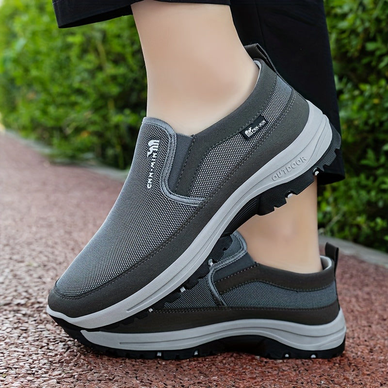 Mens Canvas Slip On Shoes Lightweight Soft Sole Casual