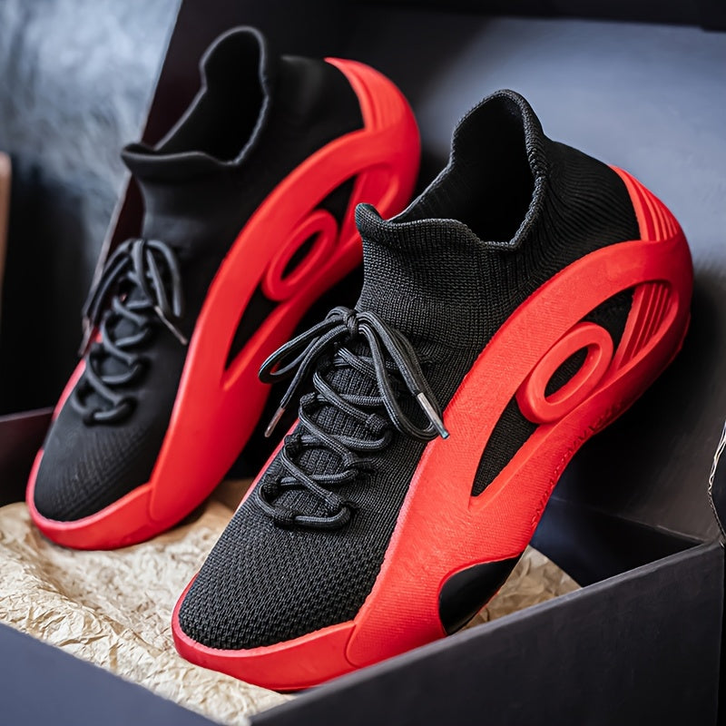 Divine Power Breathable Knit Slip On Sneakers For Men