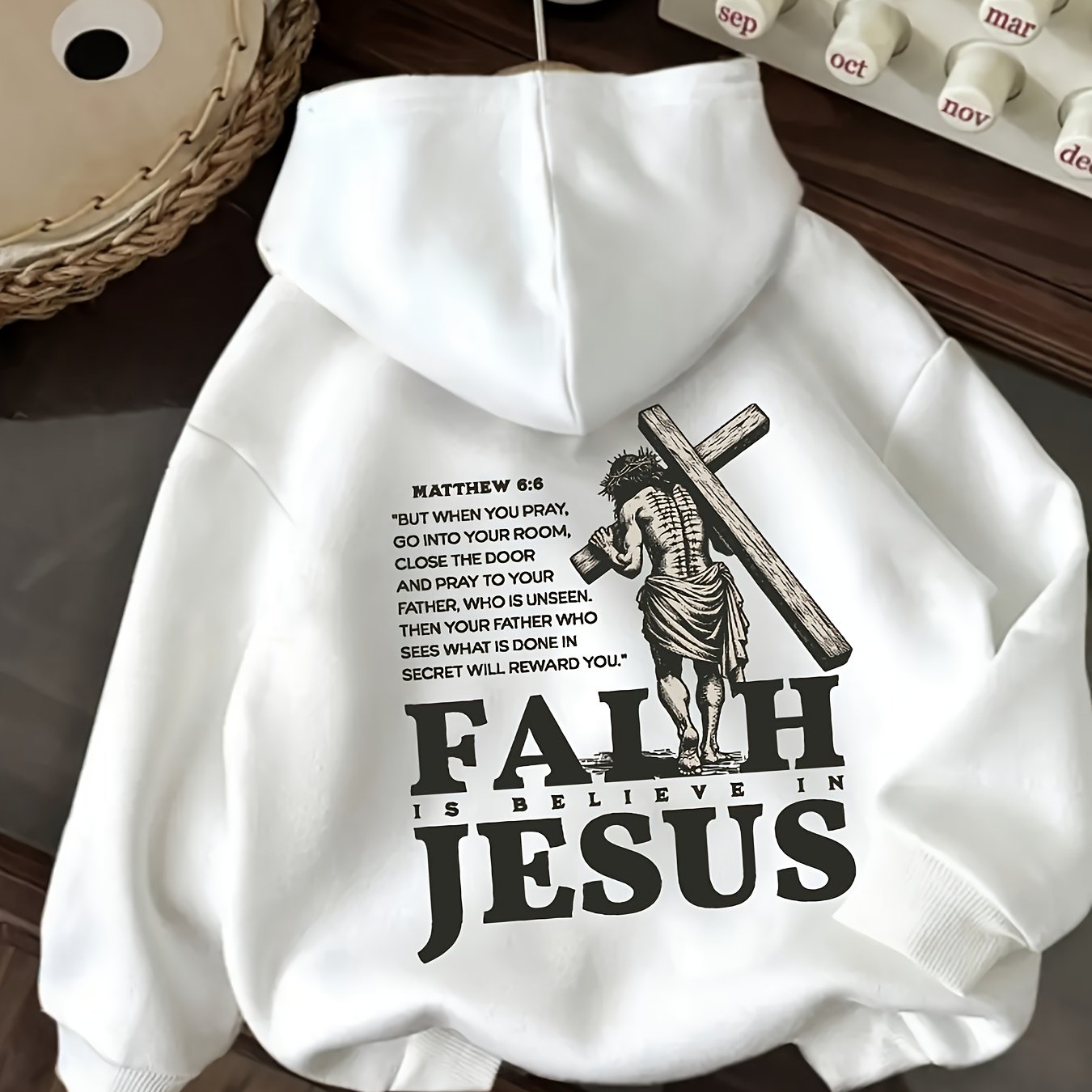 Faith Jesus Hoodie Kangaroo Pocket Sweatshirt