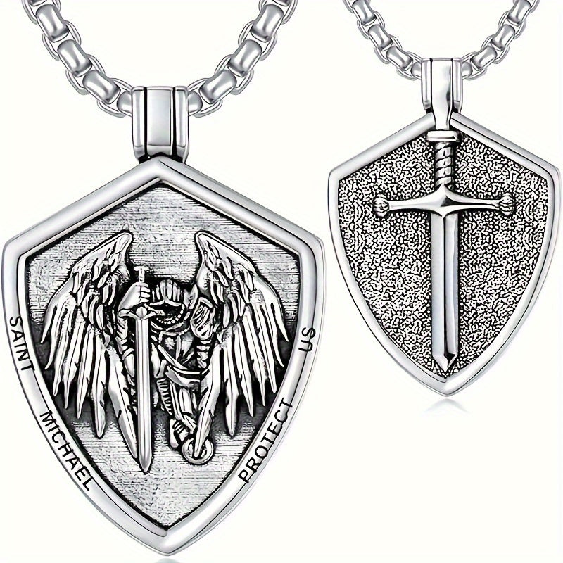 Guardian Shield Sword Medal Pendant