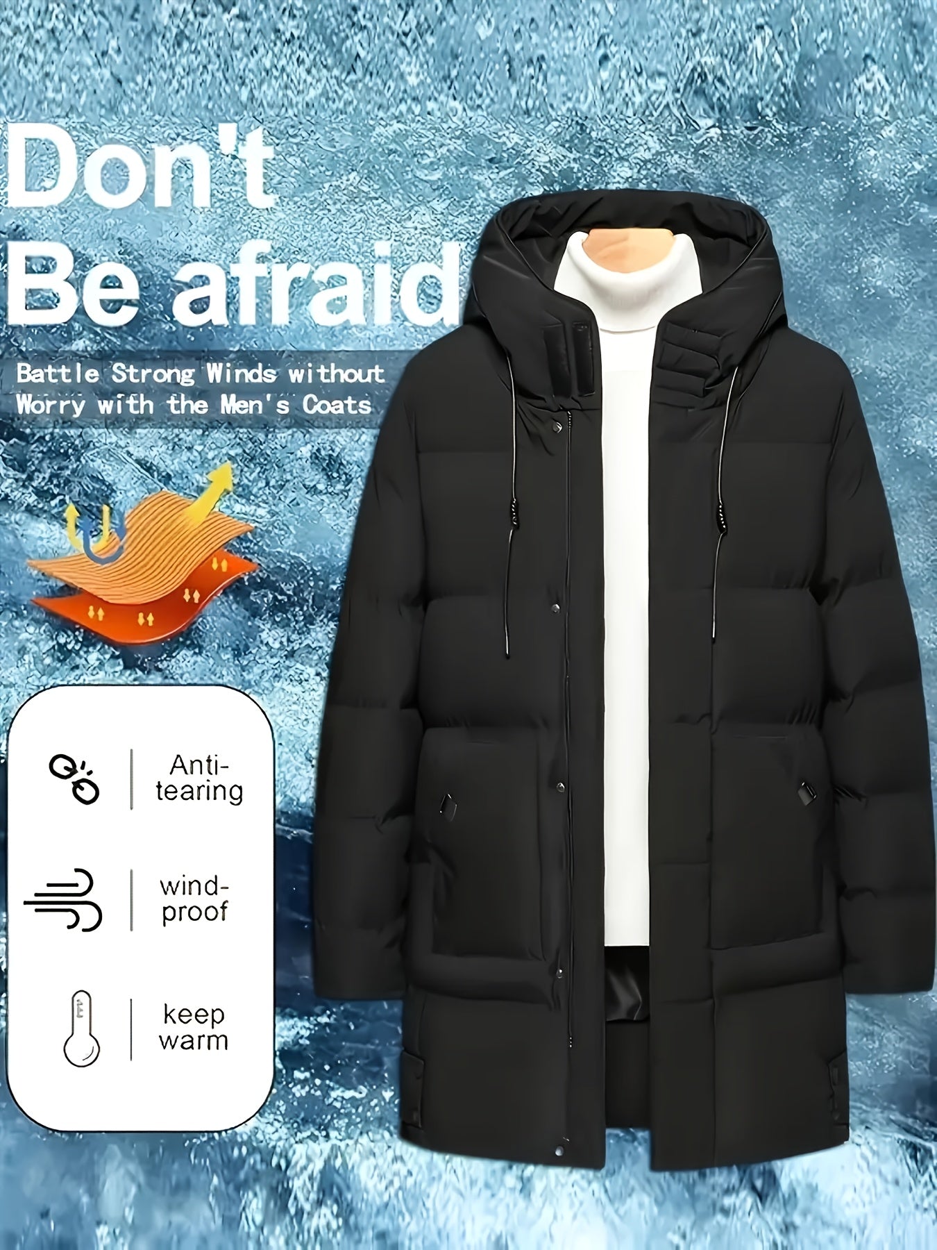Divine Power Hooded Winter Jacket With Large Pockets