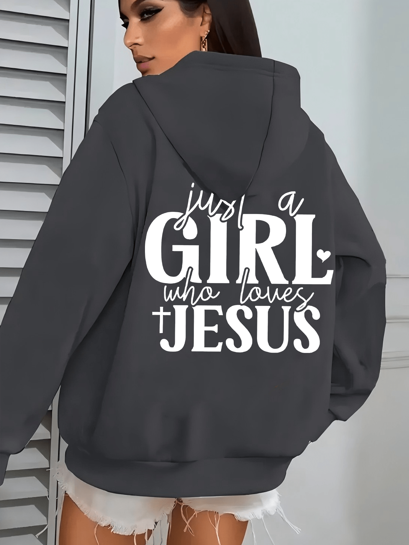 St Patricks Day Hooded Jacket Just A Who Loves Jesus Print