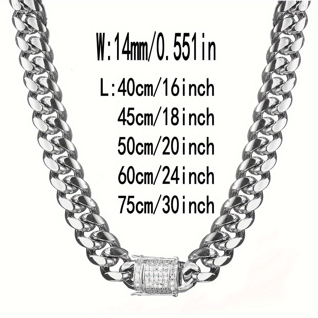 Miami Cuban Link Chain For Men Golden Plated Jewelry