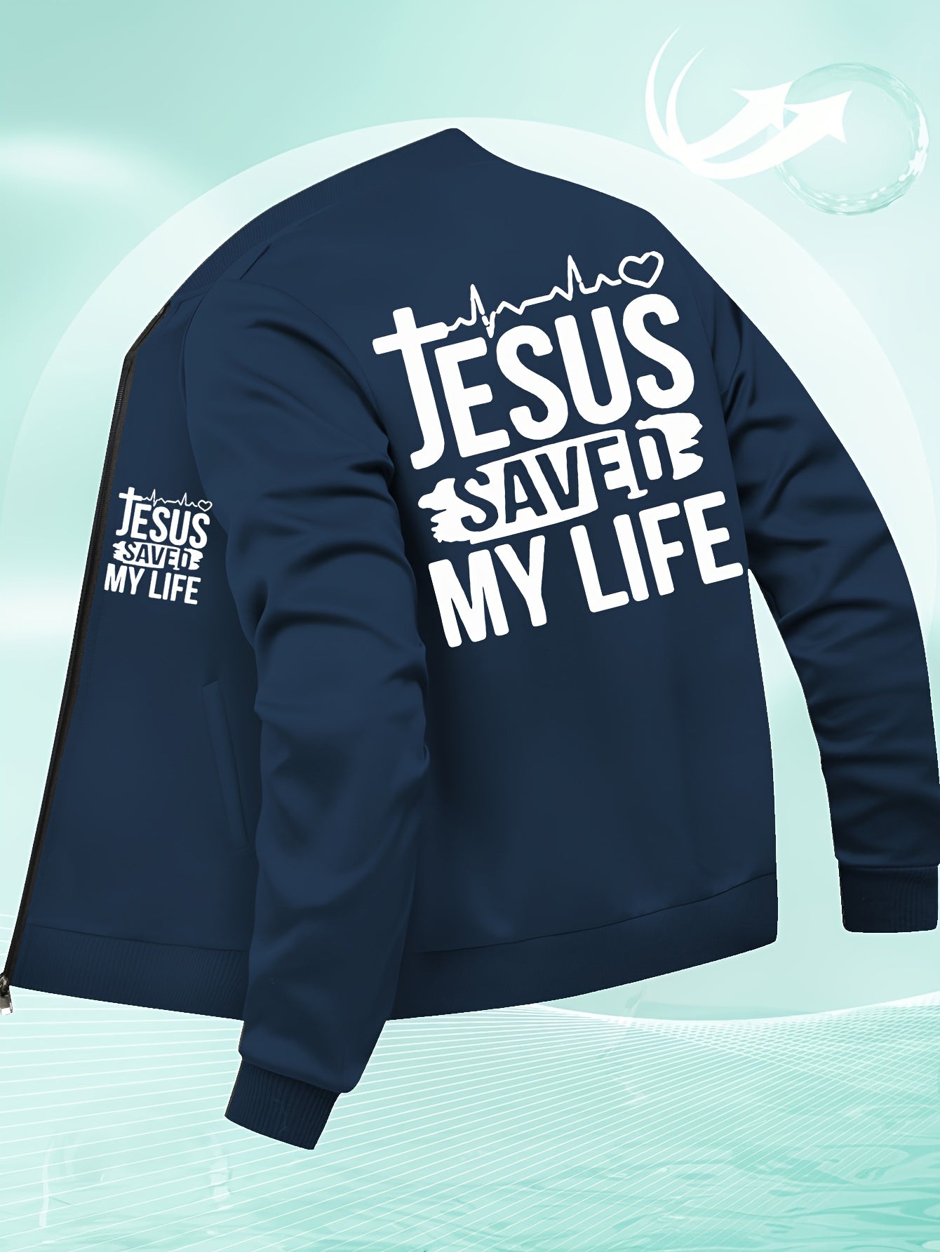 Jesus Saved My Life Bomber Jacket Casual Everyday Wear