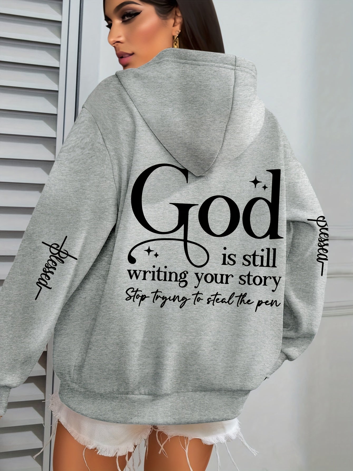 GOD Slogan Hoodie Pullover Hooded Sweatshirt Casual IHDP
