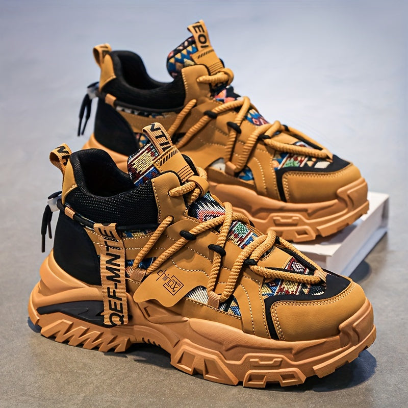 Versatile Mens High Top Casual Shoes Trendy Street Sneakers