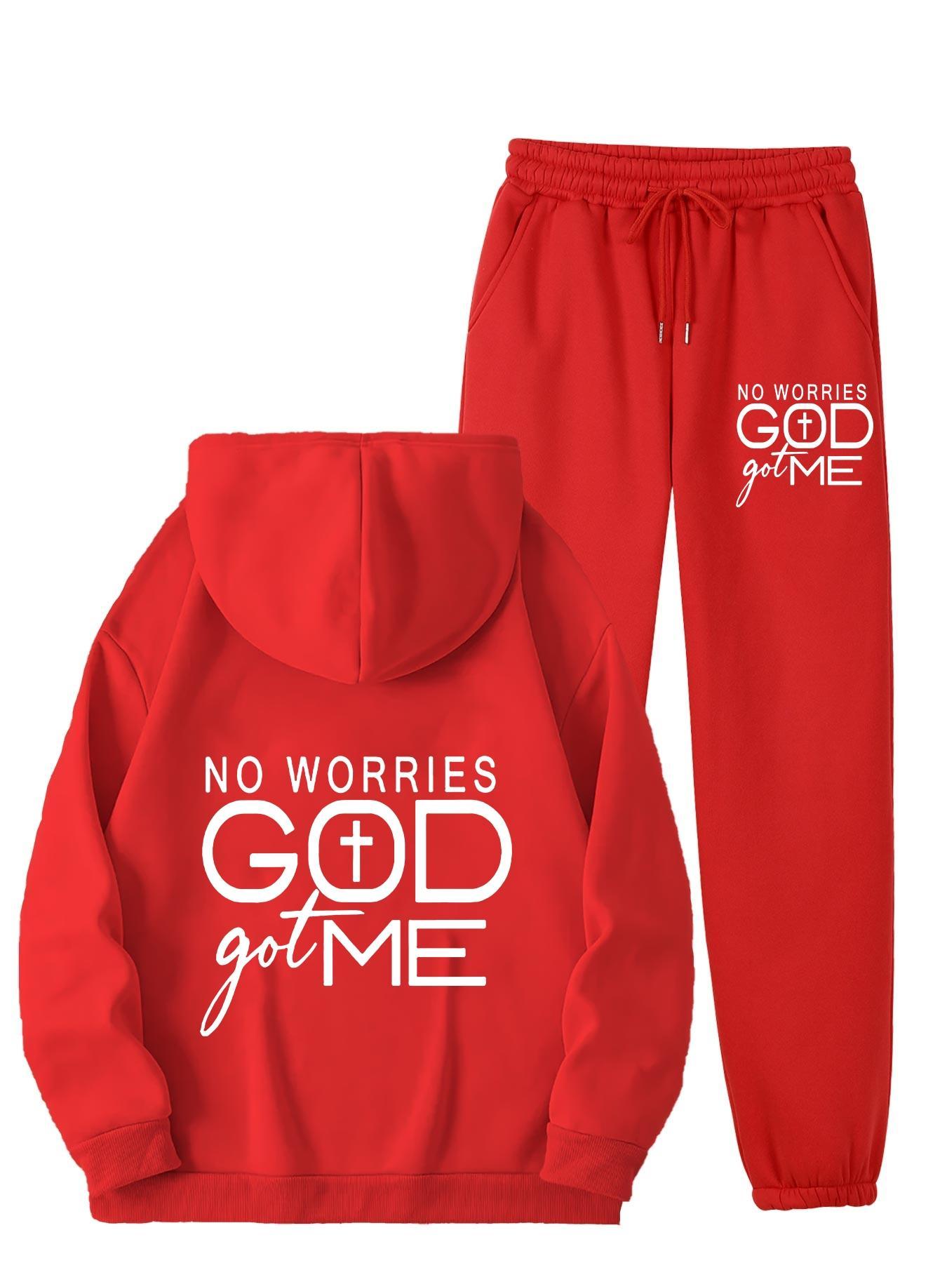 In His Divine Power No Worries God Got Me Hoodie Set