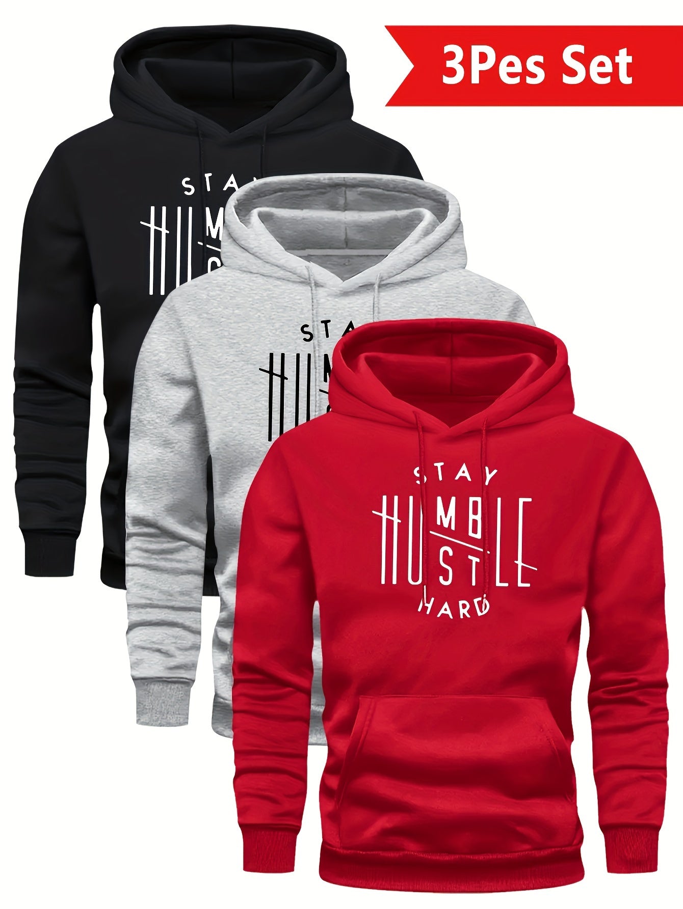 Velvet Hooded Sweatshirt For Men Casual Pullover Hoodie