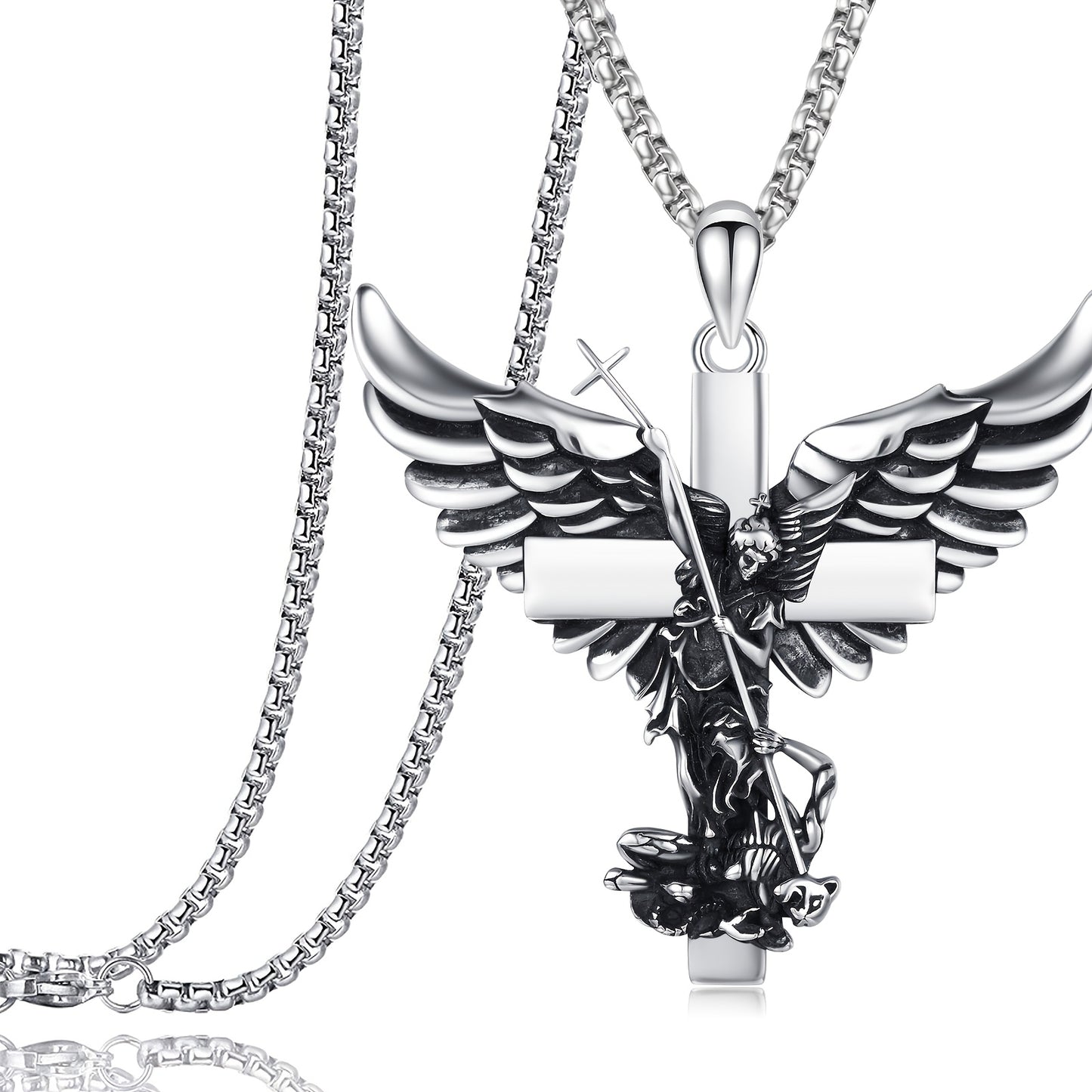 St Michael Necklace 925 Sterling Silver