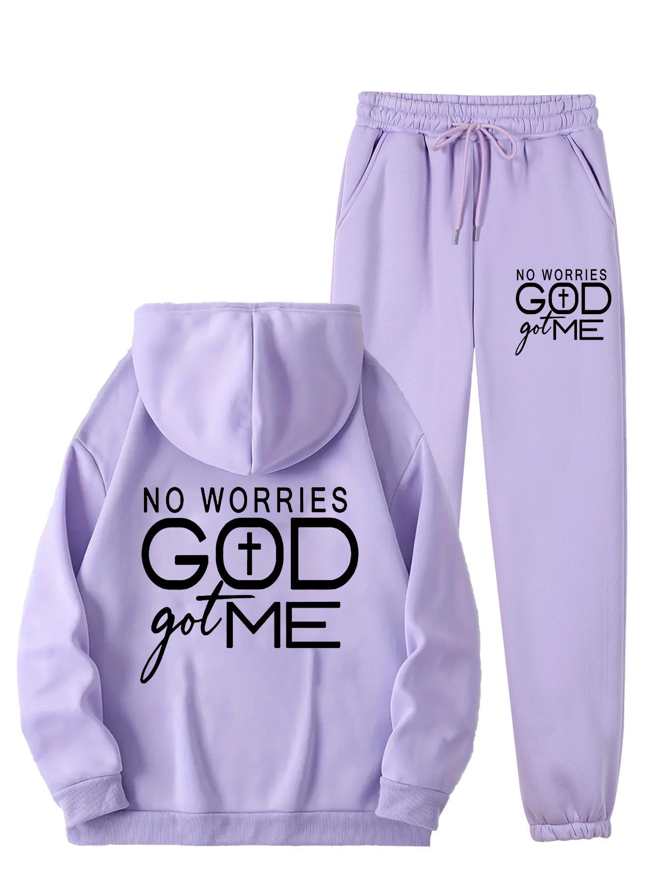In His Divine Power No Worries God Got Me Hoodie Set
