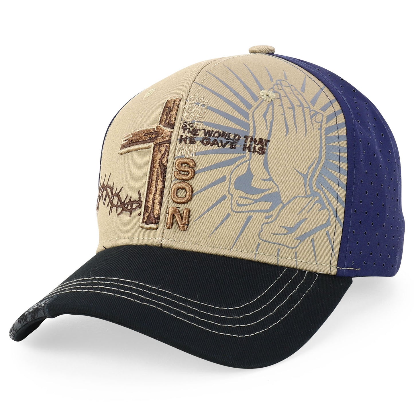 Jesus Saves Embroidered Trucker Cap Curved Bill Six Panel Casual Hat Cotton Polyester Blend