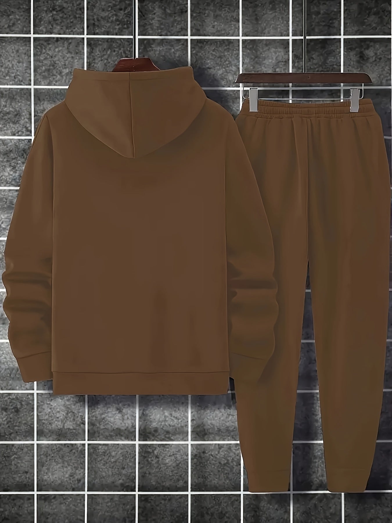 Men's Casual Polyester Hoodie and Sweatpants with God Got Me Print