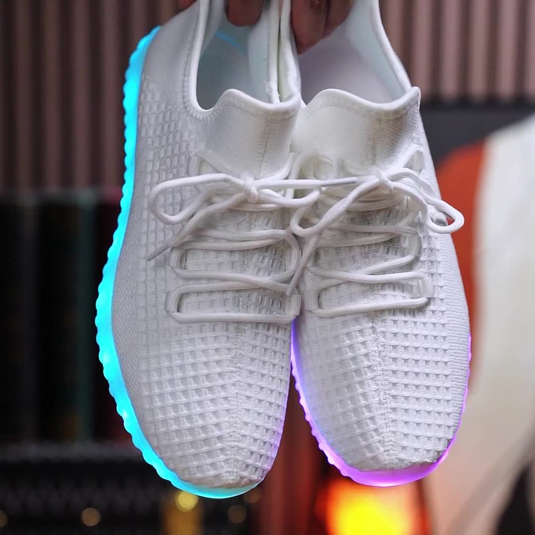 In His Divine Power LED Light Up Sneakers Rechargeable