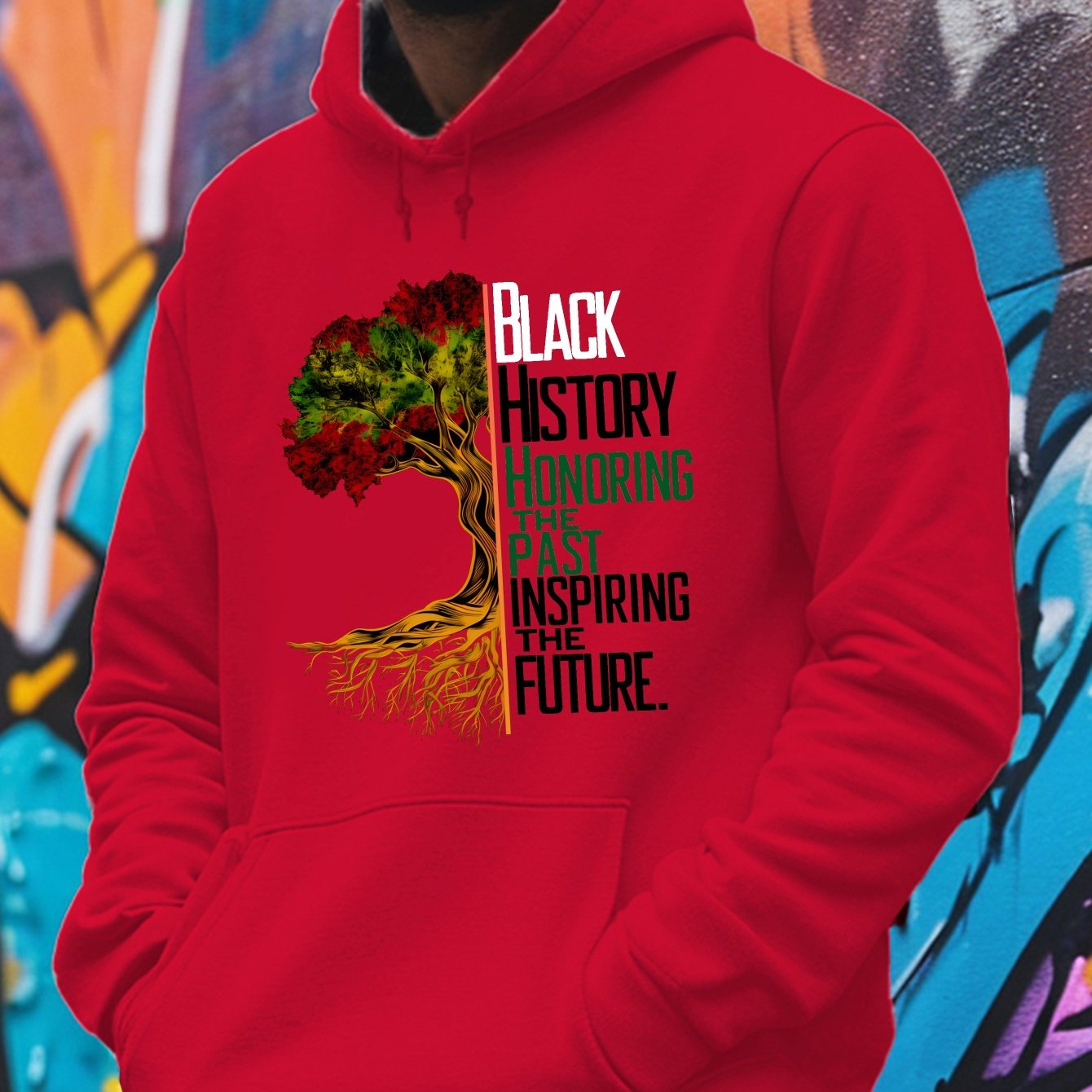 Honoring History Graphic Mens Long Sleeve Cozy Hoodie