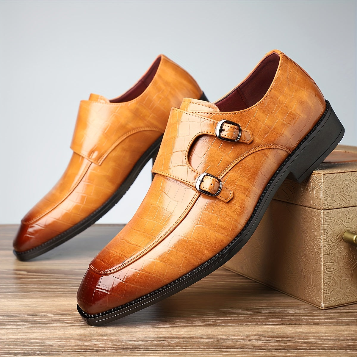 506 Mens Formal Business Shoes PU Upper Slip On All Season